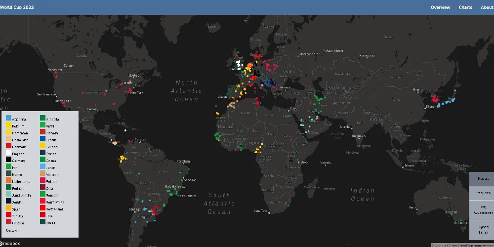 Qatar 2022 Player Map or related content if no screenshot makes sense