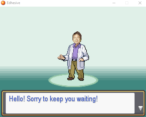 screengrab from my pokemon game made in rpg maker